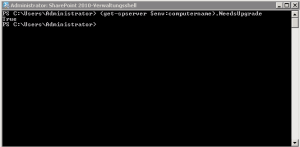 Ergebnis ist „True“ – also muss PSCONFIG ausgeführt werden Ergebnis ist „True“ – also muss PSCONFIG ausgeführt werden