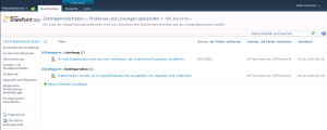 Der Health Analyzer zeigt an, dass die Datenbank ein Upgrade benötigt Der Health Analyzer zeigt an, dass die Datenbank ein Upgrade benötigt